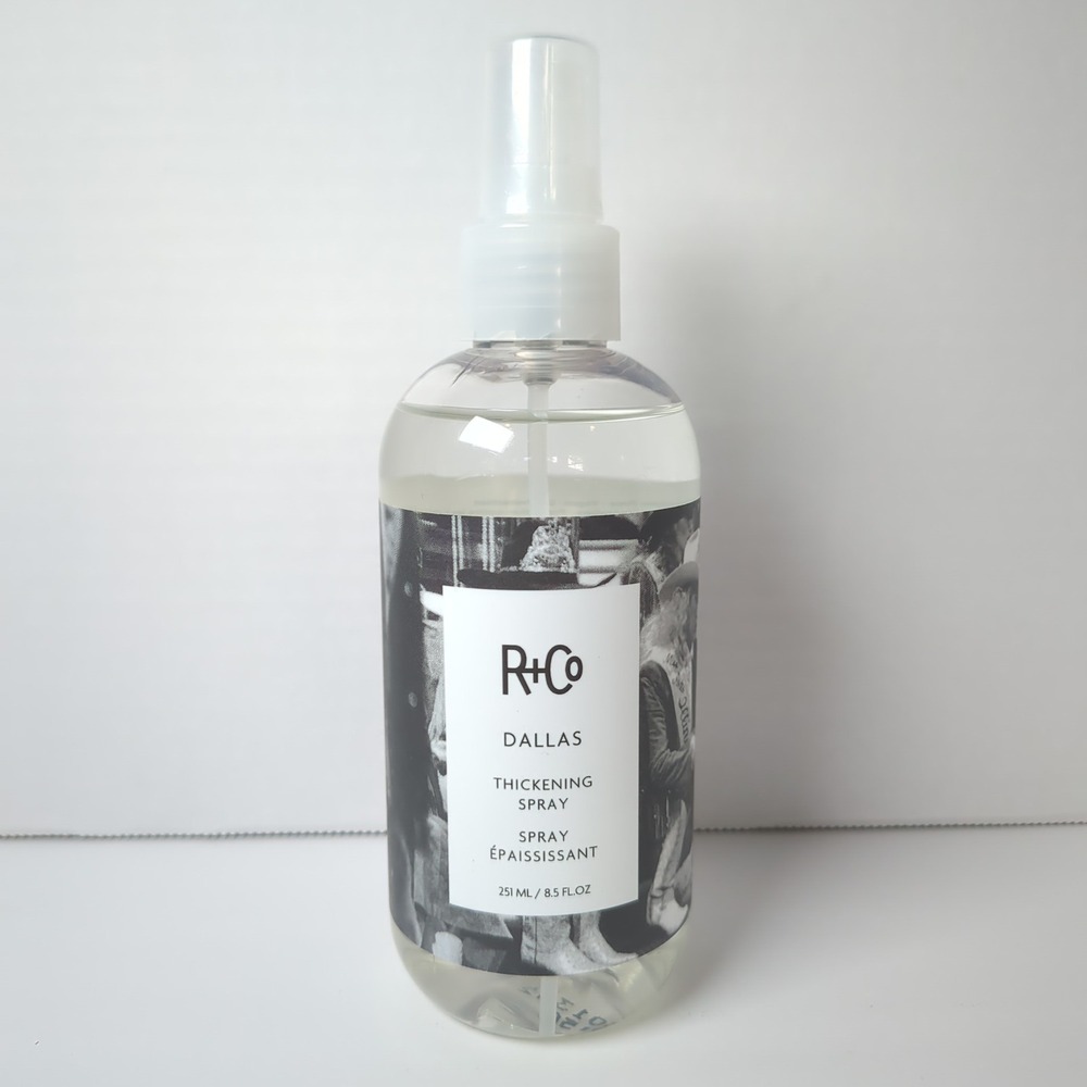 R+Co Dallas Thickening Spray 8.5 oz Volumizing Hair Styling Mist Vegan UV Prot